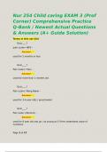 Nur 254 Child caring EXAM 3 &lpar;Prof Corner&rpar; Comprehensive Practice Q-Bank &sol; Newest Actual Questions & Answers &lpar;A&plus; Guide Solution&rpar; 