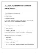 ACCT 2010 Exam 1 Practice Exam with correct answers