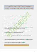 WGU D570 COGNITIVE PSYCHOLOGY EXAM 2025 QUESTIONS AND ANSWERS
