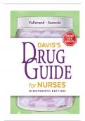  Davis&rsquo;s Drug Guide for Nurses &ndash; 19th Edition &vert; Complete Test Bank &vert; Verified NCLEX-Style Questions with Rationales