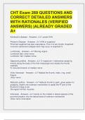 CHT Exam 269 QUESTIONS AND CORRECT DETAILED ANSWERS WITH RATIONALES &lpar;VERIFIED ANSWERS&rpar; &vert;ALREADY GRADED A&plus;