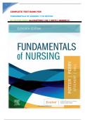COMPLETE TEST BANK FOR  FUNDAMENTALS OF NURSING 11TH EDITION  BY POTTER PERRY ALLCHAPTERS 1-50&vert;&vert; 7 UNITS &vert;&vert; GRADED A&plus;