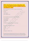SWE 3313 Practice Exam 2 Questions and Correct Detailed Answers Verified Answers Top Rated A&plus; 2025