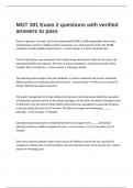  MGT 301 Exam 2 questions with verified answers to pass
