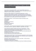 APHR Certification Study Guide With Correct Answers