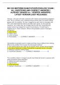 BIO 322 MIDTERM EXAM PATHOPHYSIOLOGY EXAM &vert; ALL QUESTIONS AND CORRECT ANSWERS &vert; ALREADY GRADED A&plus; &vert; VERIFIED ANSWERS &vert; LATEST VERSION &lpar;JUST RELEASED&rpar;