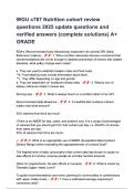 WGU c787 Nutrition cohort review questions 2025 update questions and verified answers