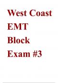 West Coast EMT Block Exam -3 Questions and Answers 100&percnt; Correct 2025 Grade A&plus;&period;