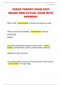 CERAD THEORY EXAM 2025  BRAND NEW ACTUAL EXAM WITH  ANSWERS&period;