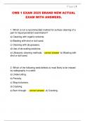 CWB 1 EXAM 2025 BRAND NEW ACTUAL  EXAM WITH ANSWERS&period; 