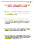 EPA 608 TYPE 3 EXAM 2025 BRAND NEW  ACTUAL EXAM WITH ANSWERS&period; 