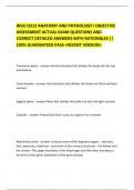 WGU D312 ANATOMY AND PHYSIOLOGY I OBJECTIVE  ASSESSMENT ACTUAL EXAM QUESTIONS AND  CORRECT DETAILED ANSWERS WITH RATIONALES &vert;&vert;  100&percnt; GUARANTEED PASS <RECENT VERSIO