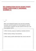 NS CONDUCTOR RULES EXAM STUDY GUIDE QUESTIONS & ANSWERS SCORED A&plus;
