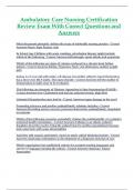 Ambulatory Care Nursing Certification Review Exam &ndash; Correct Questions and Answers for AAACN Preparation