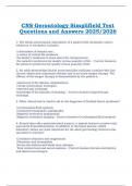 CNS Gerontology &ndash; Simplified Test Questions and Answers &ndash; 2025&sol;2026 Certification Prep