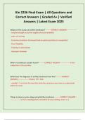 Kin 2236 Final Exam &vert; All Questions and Correct Answers &vert; Graded A&plus; &vert; Verified Answers &vert; Latest Exam 2025
