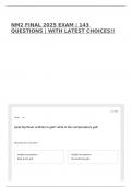 NM2 FINAL 2025 EXAM &vert; 143 QUESTIONS &vert; WITH LATEST CHOICES&excl;&excl;