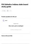 PSI Esthetics Indiana state board study guide 2025 update&vert; comprehensive questions and verified answers &lpar;complete solutions&rpar; Exam &vert;GRADE A&plus;&excl;&excl;
