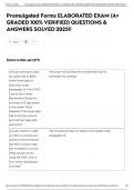 Promulgated Forms ELABORATED EXAM &lpar;A&plus; GRADED 100&percnt; VERIFIED&rpar; QUESTIONS & ANSWERS SOLVED 2025&excl;&excl;