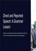 Direct and Indirect Speech Lesson