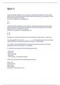 Quiz 1 Questions and Answers 100&percnt; Solved