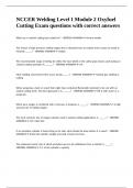 NCCER Welding Level 1 Module 2 Oxyfuel Cutting Exam questions with correct answers&period;