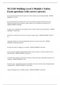NCCER Welding Level 1 Module 1 Safety Exam questions with correct answers&period;