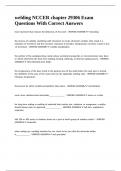 welding NCCER chapter 29306 Exam Questions With Correct Answers&period;
