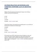 CS PEDS PRACTICE QUESTIONS AND VERIFIED ANSWERS 100&percnt; GUARANTEE PASS&period;