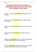 Alabama Property and Casualty Insurance &ndash; 2025 Updated Actual Exam with Correct Solutions