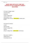 Barry University &ndash; BMS Histology COMP &lpar;2025&rpar; &ndash; Updated Actual Exam with Correct Solutions