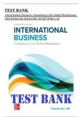 TEST BANK For International Business&colon; Competing in the Global Marketplace&comma; 14th Edition By Charles Hill&period; All Chapters 1-20&period; &lpar;Complete Download&rpar; Updated A&plus;