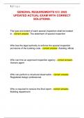 General Requirements ICC &ndash; 2025 Updated Actual Exam with Correct Answers &vert; Special Inspection & Structural Observation &vert; International Code Council &lpar;ICC&rpar; Exam Prep