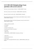 GCU BIO 483 Pathophysiology Exam questions with correct answers&period;