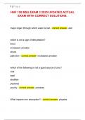 HNF 150 MSU EXAM 3 2025 UPDATED ACTUAL  EXAM WITH CORRECT SOLUTIONS&period; 