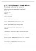 GCU BIO322 Exam 1 &lpar;Pathophysiology&rpar; Questions with correct answers&period;