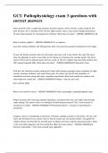 GCU Pathophysiology exam 3 questions with correct answers