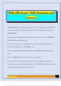 SSM 3301 Exam 1 2025 Questions and Answers