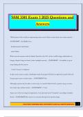 SSM 3301 Exam 1 2025 Questions and Answers