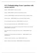GCU Pathophysiology Exam 1 questions with correct answers
