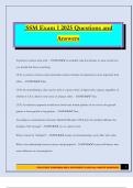 SSM Exam 1 2025 Questions and Answers