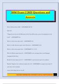 SSM Exam 2 2025 Questions and Answers