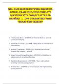WGU D482 Secure Network Design OA  ACTUAL EXAM 2025&sol;2026 COMPLETE  QUESTIONS WITH CORRECT DETAILED  ANSWERS &vert;&vert; 100&percnt; GUARANTEED PASS  <BRAND NEW VERSION> 