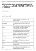 NC Medication Aide complete questions and verified answers &lpar;2025&rpar; VERIFIED SOLUTIONS &vert; A&plus; GRADED