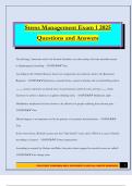 Stress Management Exam 1 2025 Questions and Answers