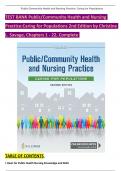 TEST BANK Public&sol;Community Health and Nursing  Practice&colon;Caring for Populations 2nd Edition by Christine  L&period; Savage&comma; Chapters 1 - 22&comma; Complete