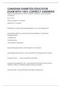 CANADIAN DIABETES EDUCATOR EXAM QUESTIONS WITH COMPLETE SOLUTIONS UPDATED