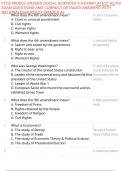 FTCE MIDDLE GRADES SOCIAL SCIENCES 5-9 EXAM LATEST ACTUAL EXAM QUESTIONS AND CORRECT DETAILED ANSWERS WITH RATIONALES&vert;ALREADY GRADED A&plus;