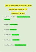 C859 PYTHON SYNTAX&sol;83 QUESTIONS AND ANSWERS RATED A&plus; 2025&vert;2026 UPDATE