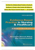 Test Bank For Evidence-Based Practice in Nursing &  Healthcare A Guide to Best Practice 5th Edition by  Melnyk&comma; Ellen Fineout-Overholt Chapter 1 - 23 Complete